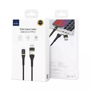 Câble Data Multi Wiwu Type-C vers USB + Type-C (1.2m) ED-106 Noir