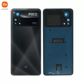 Cache Arrière Original Xiaomi Poco X4 Pro 5G 5600050K6P00 Noir Metal