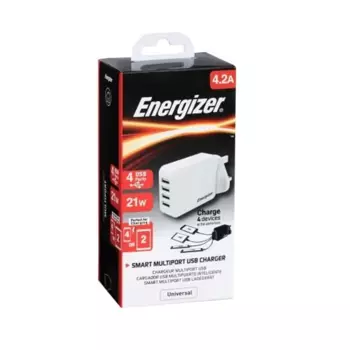 Chargeur Secteur Multiport USB Energizer 4 Ports 4.2A / 21W
