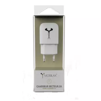 Chargeur Secteur Micro USB 2A PROTECT Avec Câble Blanc