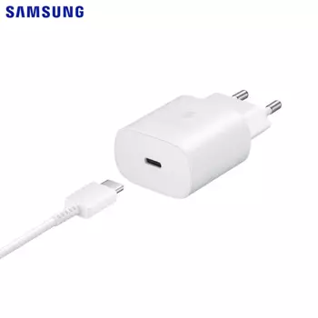Chargeur Secteur Samsung EP-TA800XWEGWW PD 25W Fast Wall (Avec Câble) Blanc