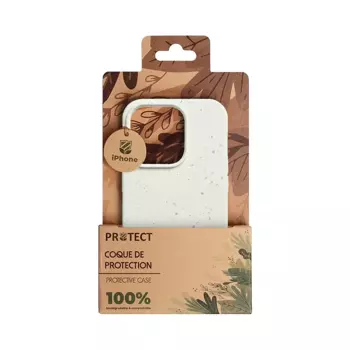 Coque Bambou Biodégradable PROTECT pour Apple iPhone 12 / iPhone 12 Pro (#1) Blanc