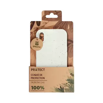 Coque Bambou Biodégradable PROTECT pour Apple iPhone X / iPhone XS (#1) Blanc