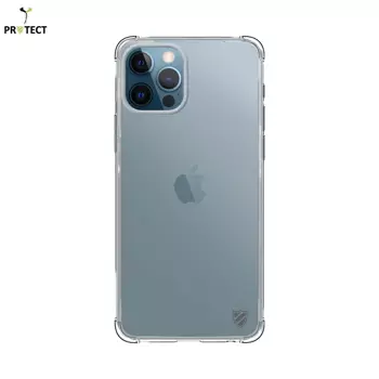 Coque Silicone Renforcée PROTECT pour Apple iPhone 12 / iPhone 12 Pro Transparent