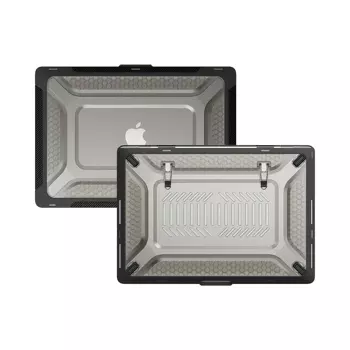 Coque de Protection Renforcée avec Support Apple MacBook Pro Retina 14" M1 Pro / M1 Max (2021) A2442/MacBook Pro 14" M2 Pro/M2 Max (2023) A2779 Noir