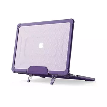 Coque de Protection Renforcée avec Support Apple MacBook Pro Retina 14" M1 Pro / M1 Max (2021) A2442/MacBook Pro 14" M2 Pro/M2 Max (2023) A2779 Violet