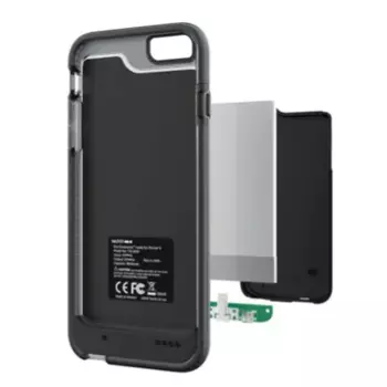 Coque Silicone Tech21 pour Apple iPhone 6 / iPhone 6S Chargeur Intégré Noir