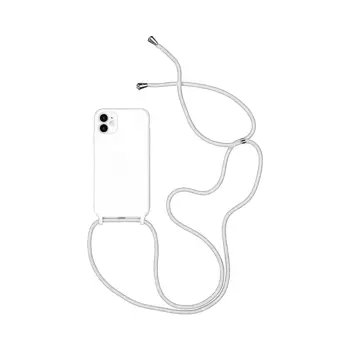 Coque Silicone avec Cordon Apple iPhone 11 (07) Blanc