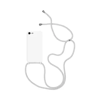 Coque Silicone avec Cordon Apple iPhone 7 / iPhone 8/iPhone SE (2nd Gen)/iPhone SE (3e Gen) (07) Blanc