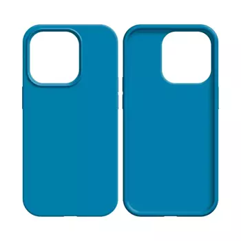Coque Silicone Compatible pour Apple iPhone 12 / iPhone 12 Pro (#16) Bleu Ciel