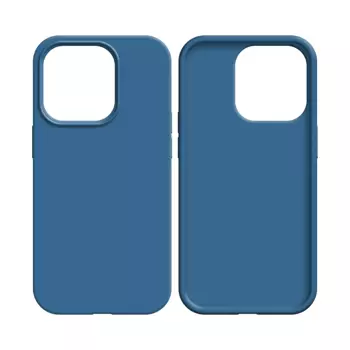 Coque Silicone Compatible pour Apple iPhone 12 / iPhone 12 Pro (#20) Bleu Marine