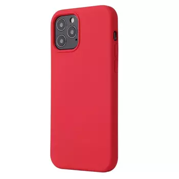 Coque Silicone Compatible pour Apple iPhone 12 / iPhone 12 Pro Rouge