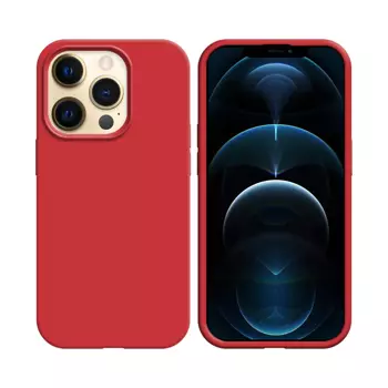 Coque Silicone Compatible pour Apple iPhone 12 / iPhone 12 Pro (#14) Rouge