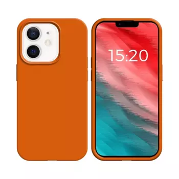 Coque Silicone Compatible pour Apple iPhone 12 Mini (#13) Orange
