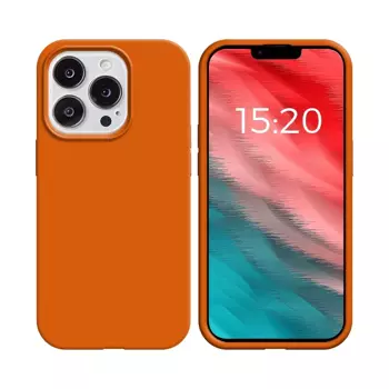 Coque Silicone Compatible pour Apple iPhone 13 Pro (#13) Orange