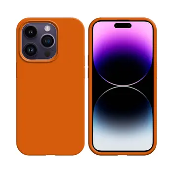 Coque Silicone Compatible pour Apple iPhone 14 Pro Max (#13) Orange