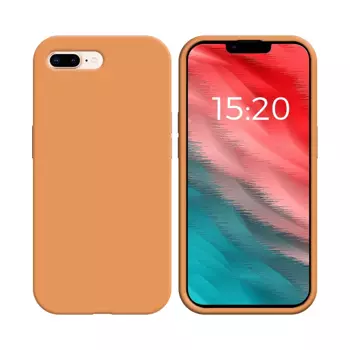 Coque Silicone Compatible pour Apple iPhone 7 Plus / iPhone 8 Plus (#2) Orange