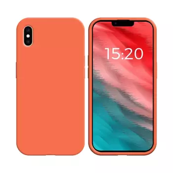 Coque Silicone Compatible pour Apple iPhone X / iPhone XS (#2) Orange