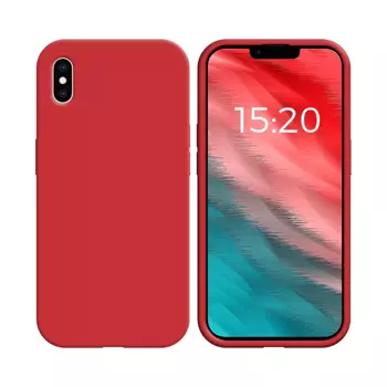 Coque Silicone Compatible pour Apple iPhone X / iPhone XS (#14) Rouge