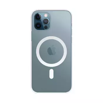 Coque Silicone MagSafe Compatible pour Apple iPhone 12 Pro Max Transparent