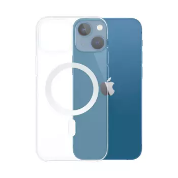 Coque Silicone MagSafe Compatible pour Apple iPhone 13 Transparent