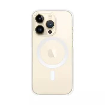 Coque Silicone MagSafe Compatible pour Apple iPhone 14 Pro Transparent