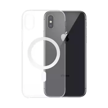 Coque Silicone MagSafe Compatible pour Apple iPhone X / iPhone XS Transparent