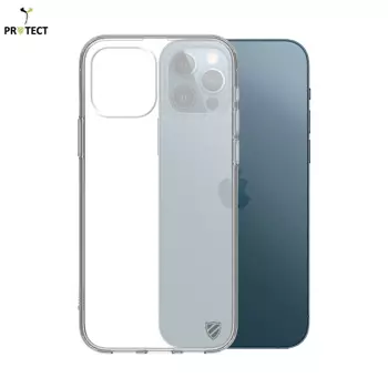 Coque Silicone PROTECT pour Apple iPhone 12 / iPhone 12 Pro Transparent