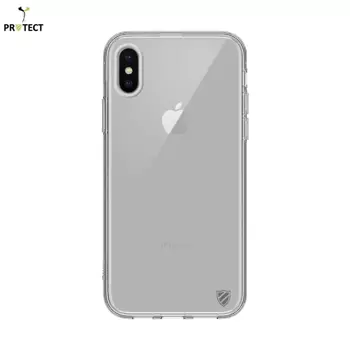 Coque Silicone PROTECT pour Apple iPhone X / iPhone XS Transparent