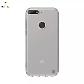 Coque Silicone PROTECT pour Huawei Y7 2018 Transparent