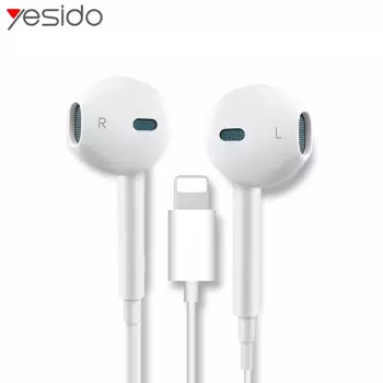 Écouteurs Filaires Lightning Yesido YH28 Bluetooth Blanc