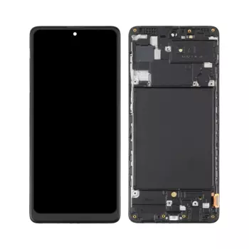Ecran Tactile Oled avec Châssis Samsung Galaxy A71 A715 (Small Size) Noir