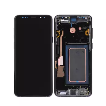 Ecran Tactile avec Châssis Samsung Galaxy S9 Plus G965 REFURB Noir