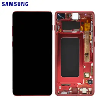 Ecran Tactile Original Samsung Galaxy S10 Plus G975 GH82-18834H GH82-18849H Rouge