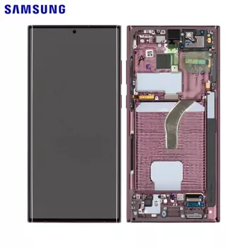 Ecran & Tactile Original Samsung Galaxy S22 Ultra S908 GH82-27488B GH82-27489B Bordeaux
