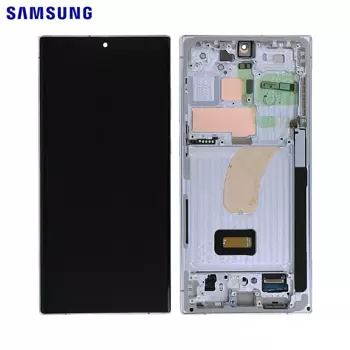 Ecran Tactile Original Samsung Galaxy S23 Ultra 5G S918 GH82-30465B GH82-30466B Crème