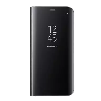 Étui à Rabat Clear View Compatible pour Samsung Galaxy J5 2017 J530 Noir