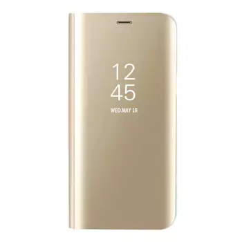 Étui à Rabat Clear View Compatible pour Samsung Galaxy J5 2017 J530 Or