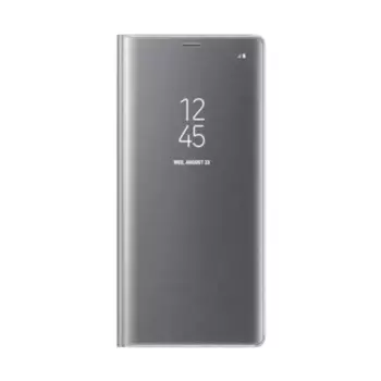 Étui à Rabat Clear View Compatible pour Samsung Galaxy Note 8 N950 Argent