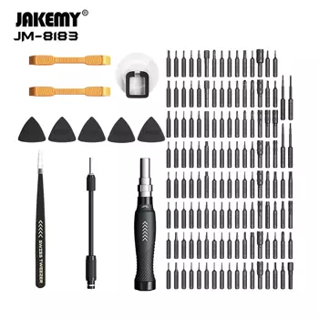 Kit Tournevis de Précision Jakemy JM-8183 avec Outils d'Ouverture et Pince (145 en 1)