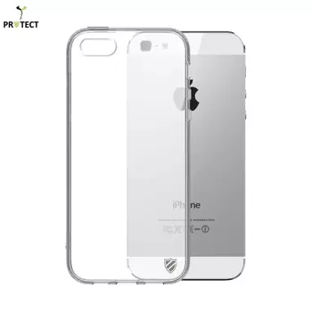 Pack de 10 Coques Silicone PROTECT pour Apple iPhone 5 / iPhone 5S/iPhone SE (1er Gen) Bulk Transparent