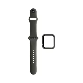 Protection Silicone pour Apple Watch 38mm avec Bracelet Sport (16) Gris