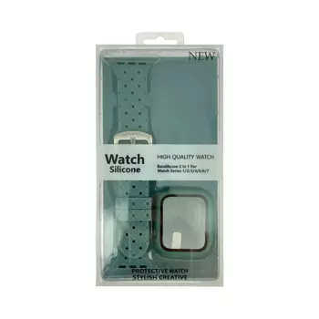 Protection Silicone pour Apple Watch 42mm avec Bracelet Boucle (13) Gris