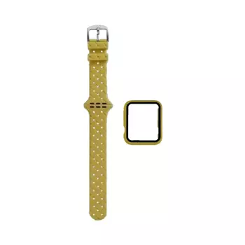 Protection Silicone pour Apple Watch 38mm avec Bracelet Boucle (11) Jaune