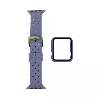 Protection Silicone pour Apple Watch 38mm avec Bracelet Boucle (7) Violet