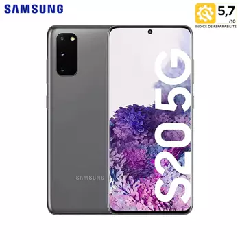 Smartphone Samsung Galaxy S20 5G G981 128GB Grade B Gris Cosmique
