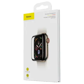 Verre Trempé Intégral Baseus pour Apple Watch Series 1 42mm / Watch Series 2 42mm/Watch Series 3 42mm Noir