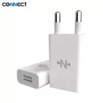 Pack de 10 Chargeur Secteur USB CONNECT 5W (Bulk) Blanc