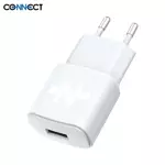 Chargeur Secteur USB CONNECT 2.1A Blanc