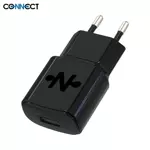 Chargeur Secteur USB CONNECT 2.1A Noir
